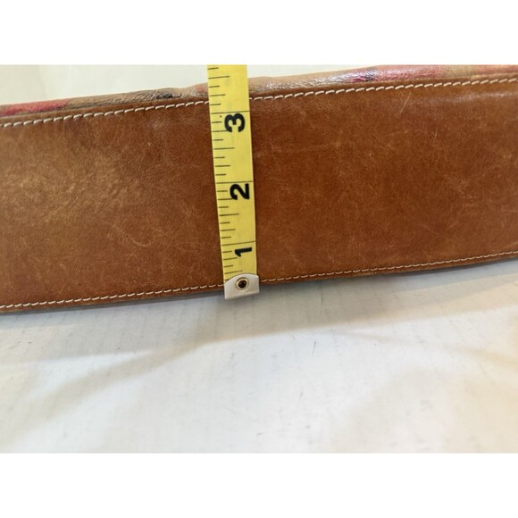 Patricia Nash Reinzo Hand Painted Floral Dual Handle Shoulder Bag Italian Leathe - Picture 10 of 16